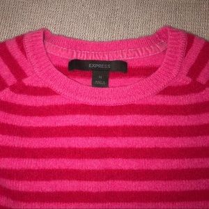 Express Sweaters - Express Red & Pink Striped Wool Sweater Express Sweaters - Express Red & Pink Striped Wool Sweater